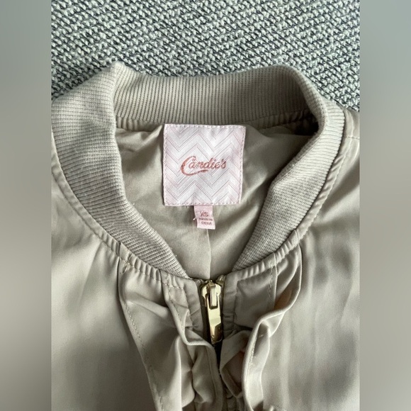 Candie's Tan Bomber Jacket Stylish and Versatile - Picture 2 of 9